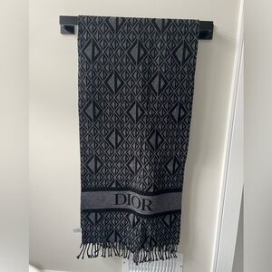 Dior double sided CD scarf wool & cashmere blend